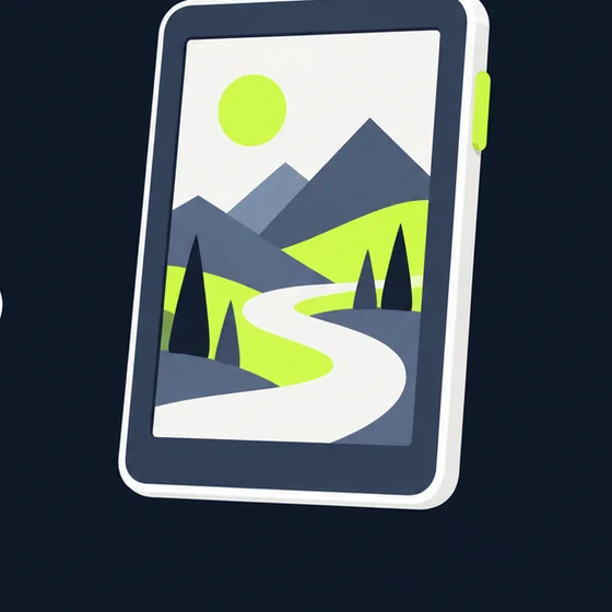 Illustration of a colour e-reader