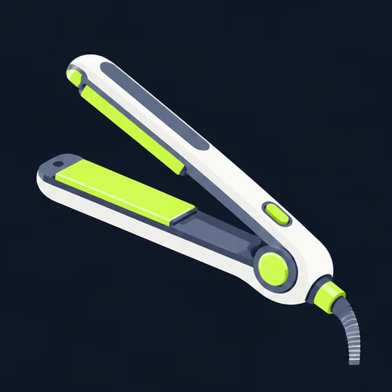 Illustration of a hair straightener