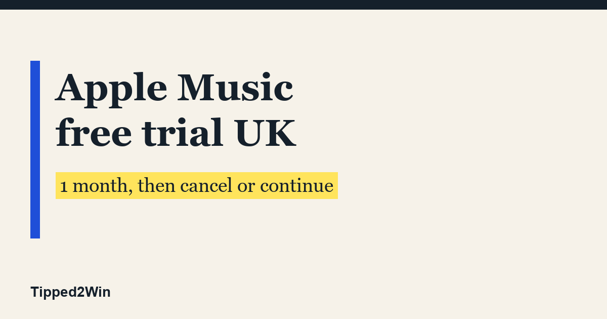 Apple music free trial - Tipped2Win