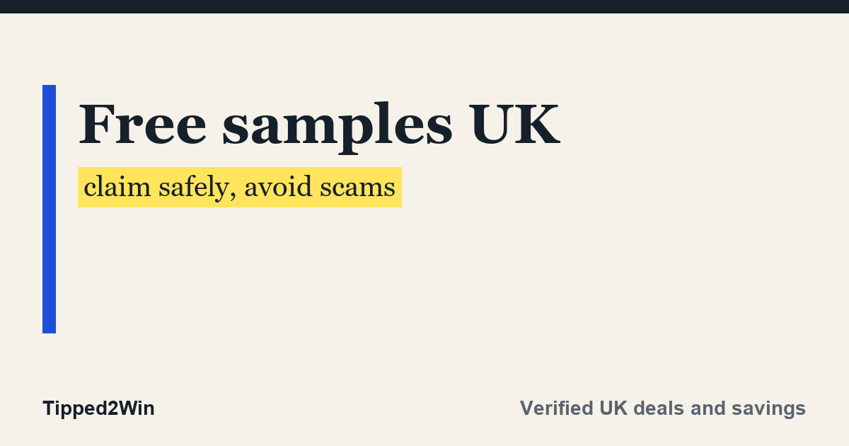 Free samples uk guide from Tipped2Win