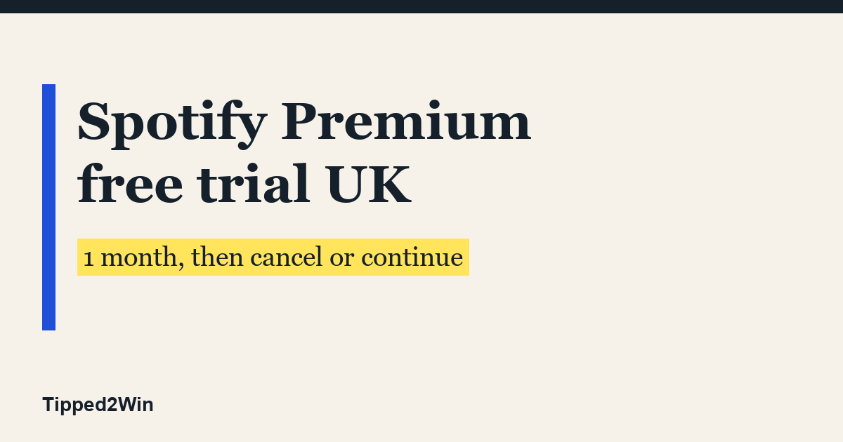 Spotify premium free trial - Tipped2Win