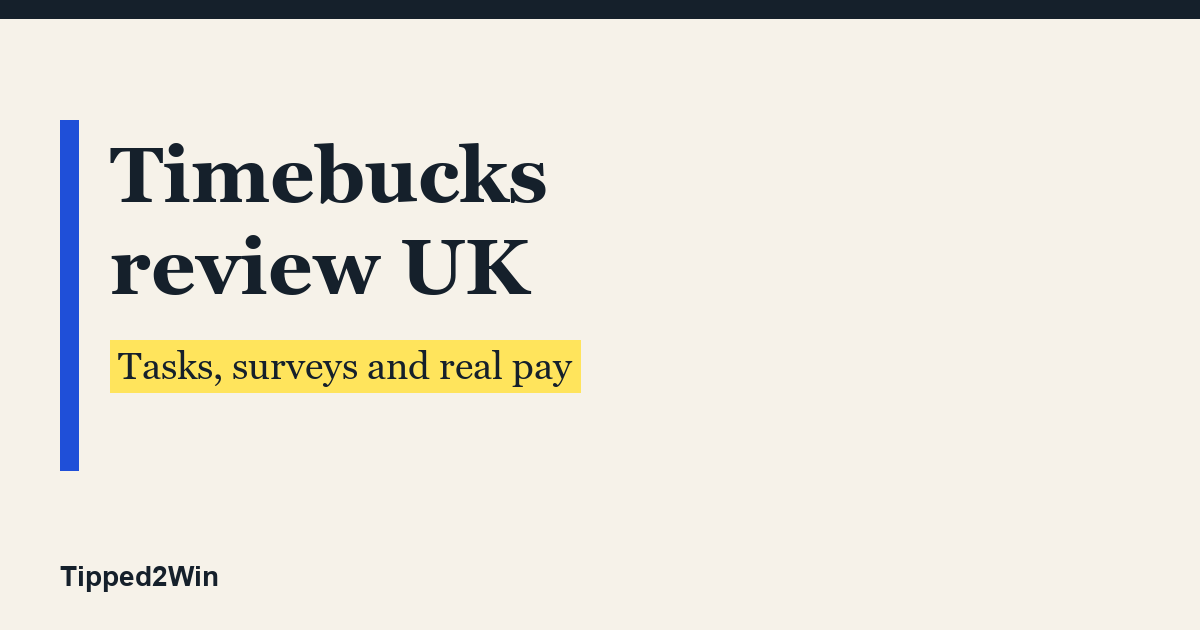 Timebucks review UK - Tipped2Win