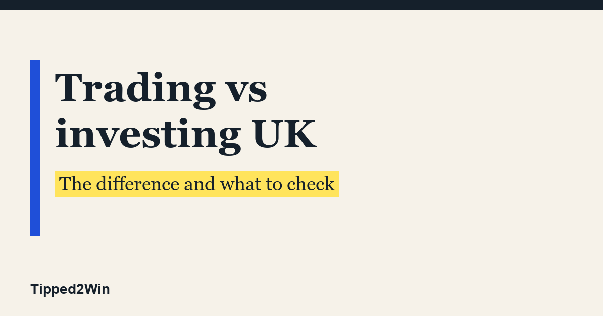 trading vs investing - Tipped2Win